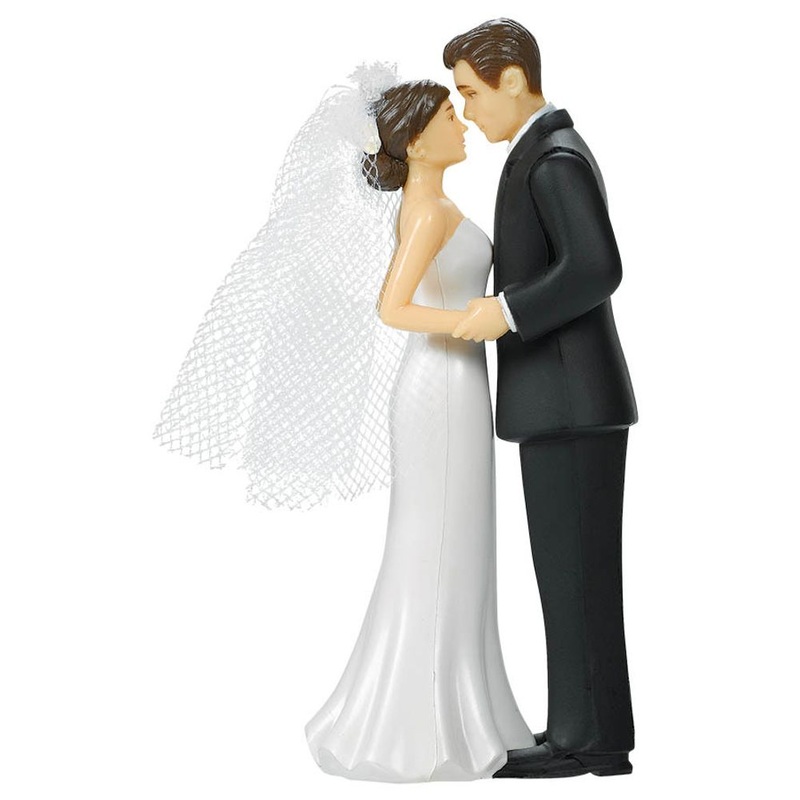 Bride & Groom Plastic Cake Topper