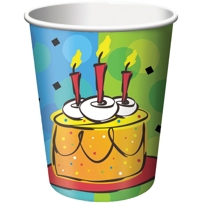 Cake Celebration 9oz Cups (8ct)