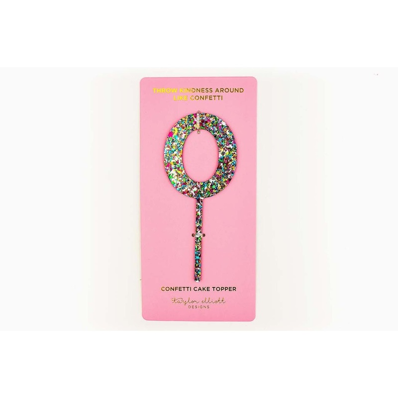 Colorful Confetti Cake Topper #0 | 1ct