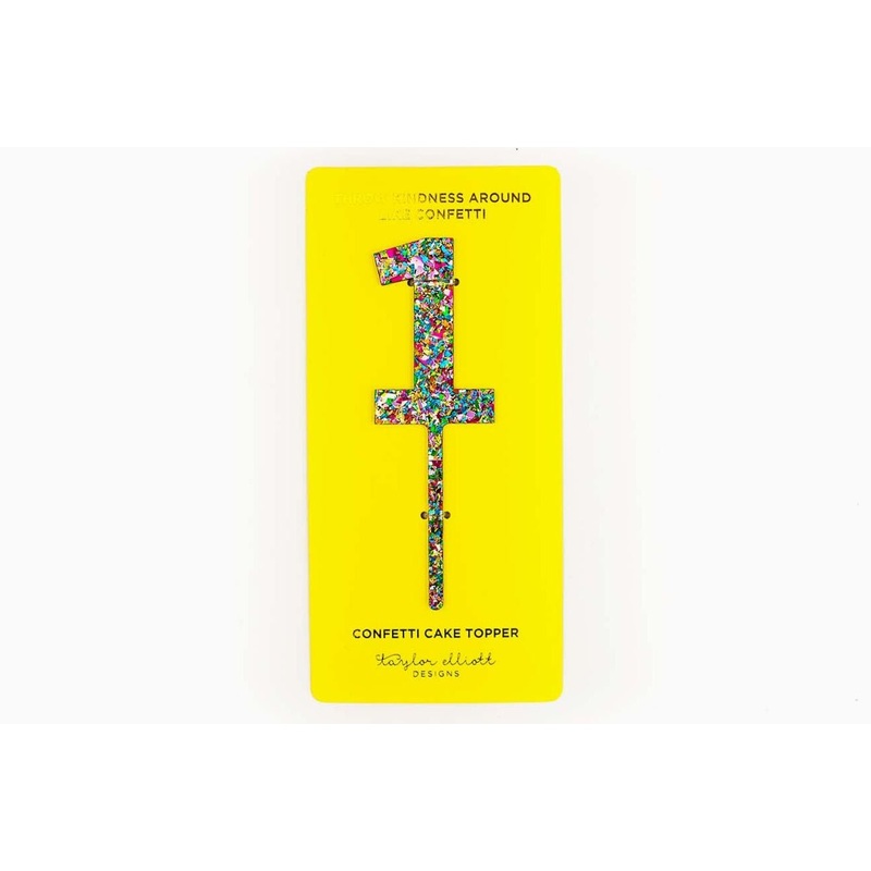 Colorful Confetti Cake Topper #1 | 1ct