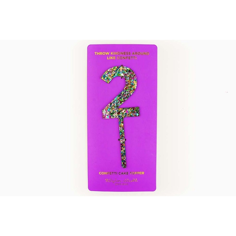 Colorful Confetti Cake Topper #2 | 1ct