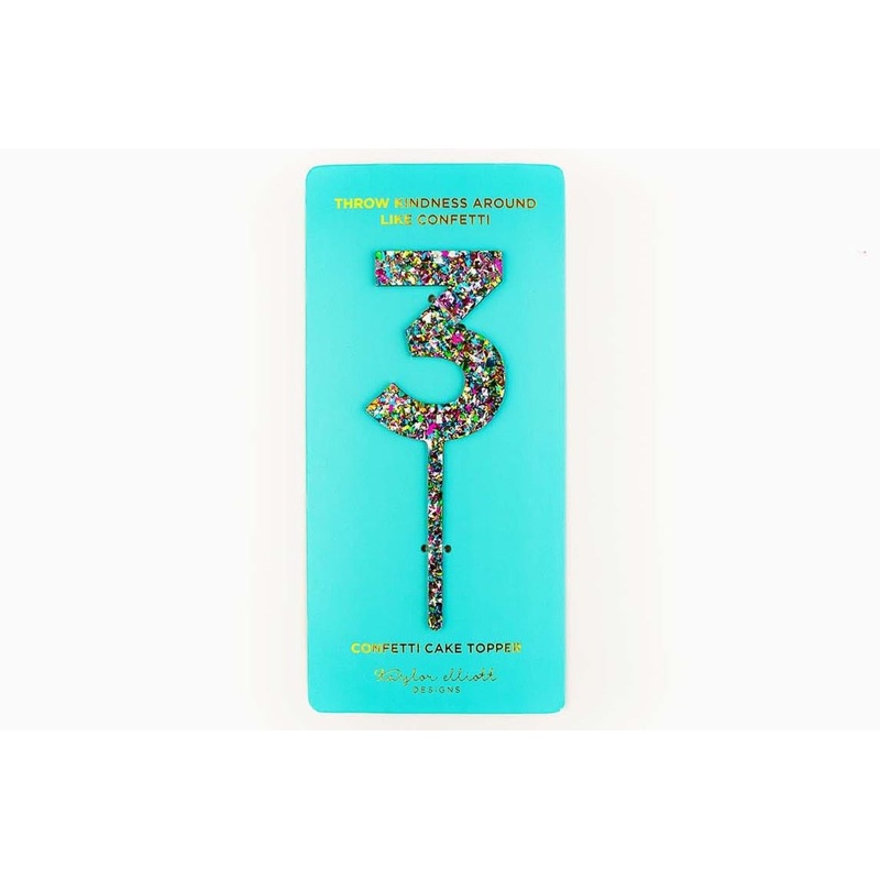 Colorful Confetti Cake Topper #3 | 1ct