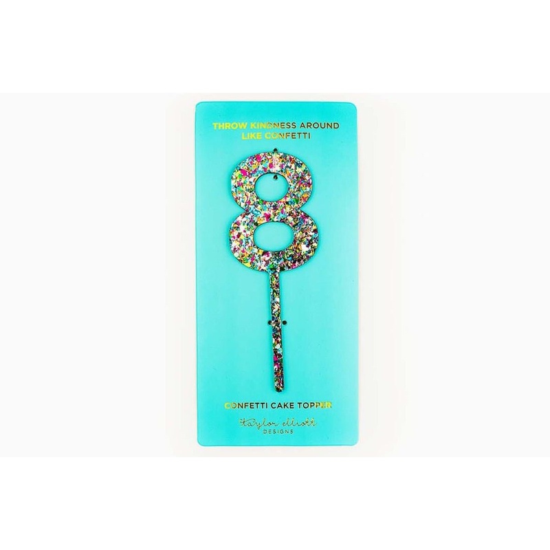 Colorful Confetti Cake Topper #8 | 1ct