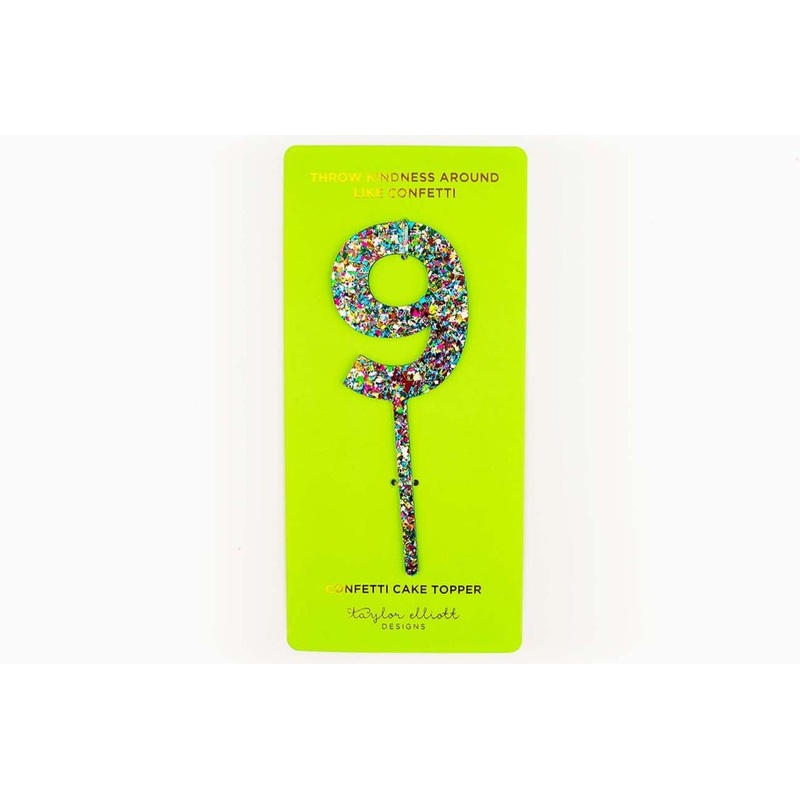 Colorful Confetti Cake Topper #9 | 1ct