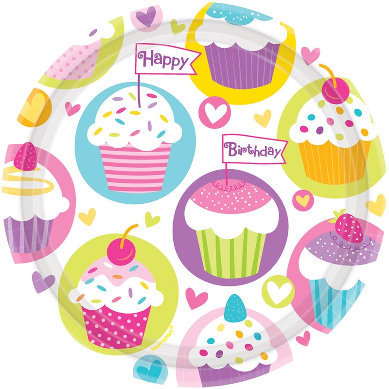 Cupcake Party Dinner Plates (8ct)
