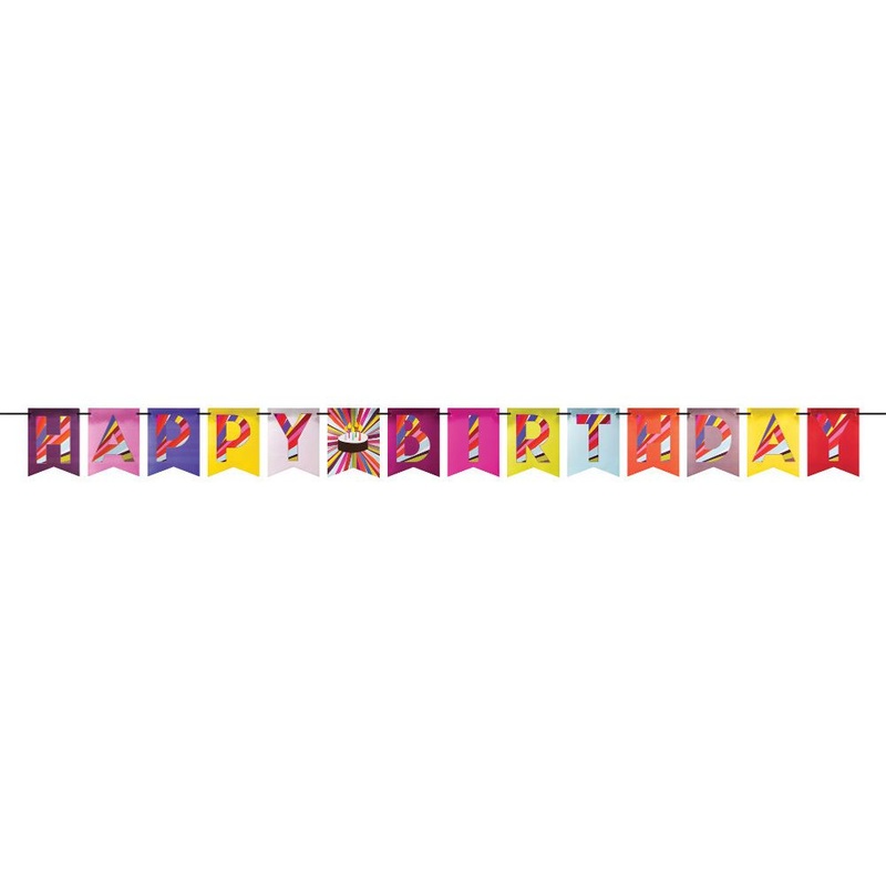 French Bull Birthday Cake Pennant Banner