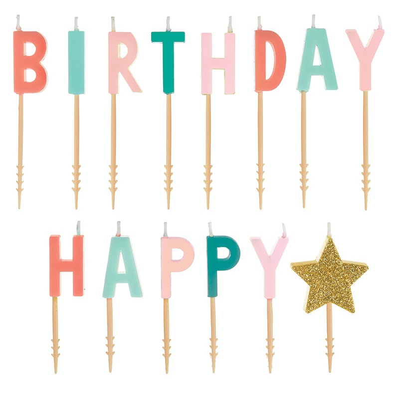 Happy Cake Day Candle Set | 14pcs