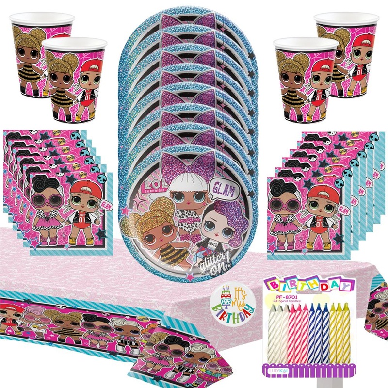 LOL Together 4EVA Deluxe Tableware Party Kit for Cake (16 Guests)