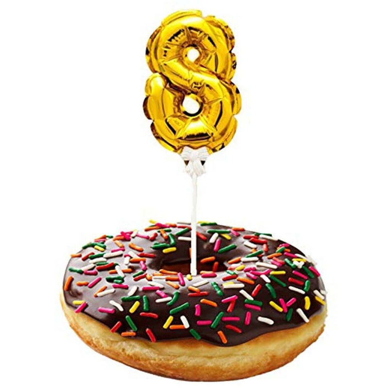 Numerical 8 Cake Topper Self Inflating Balloons 6"