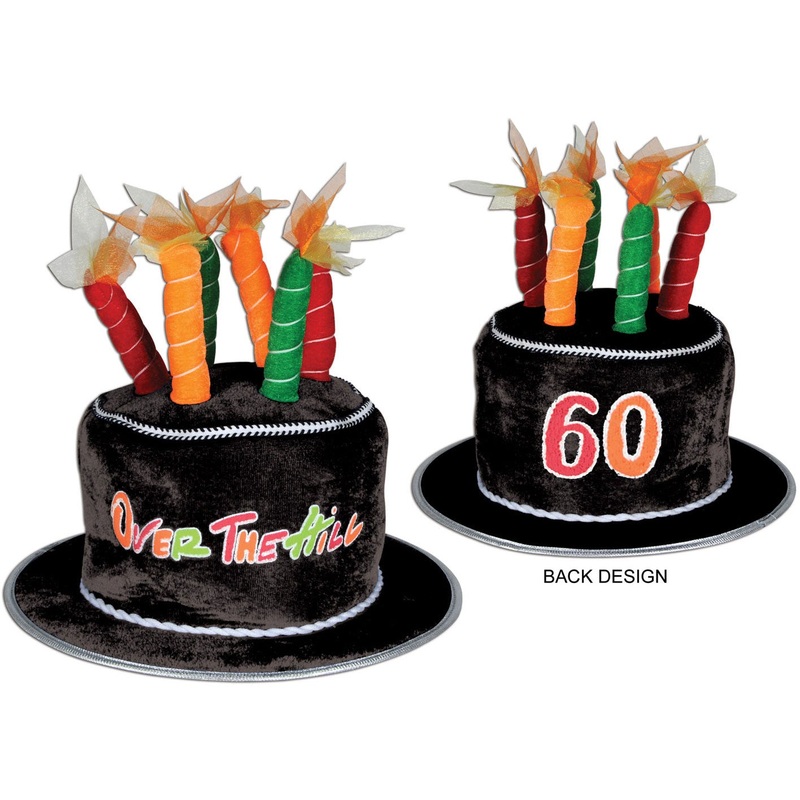 Plush  60  Over-The-Hill Birthday Cake Hat