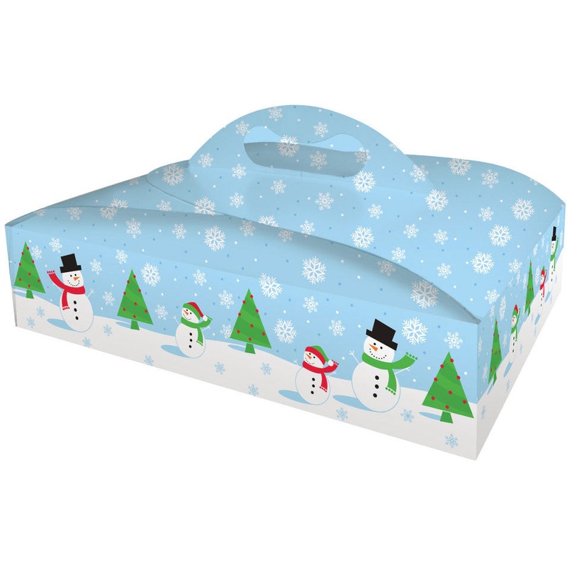 Snowman Cake and Take Cake Box