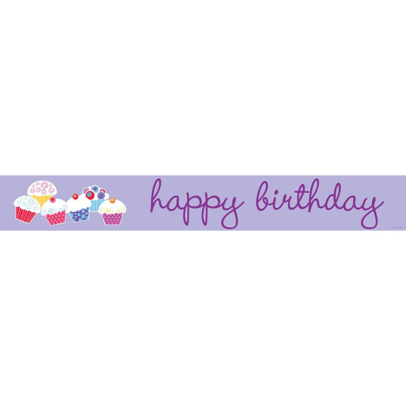 Sweet Cupcake 6' Foil Banner