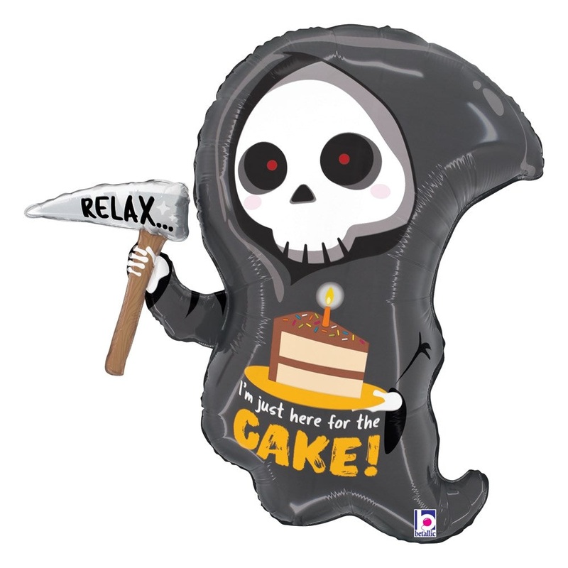 Betallic Grim Reaper Birthday Cake 25 inch Foil Balloon