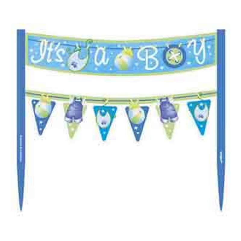 Clothesline Blue Cake Banner