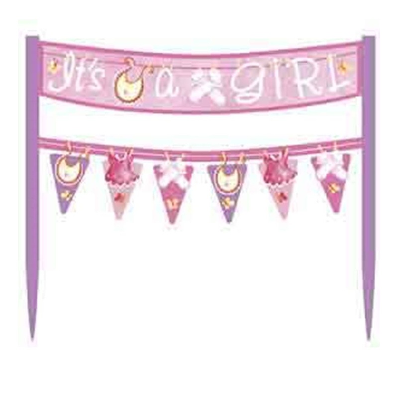 Clothesline Pink Cake Banner