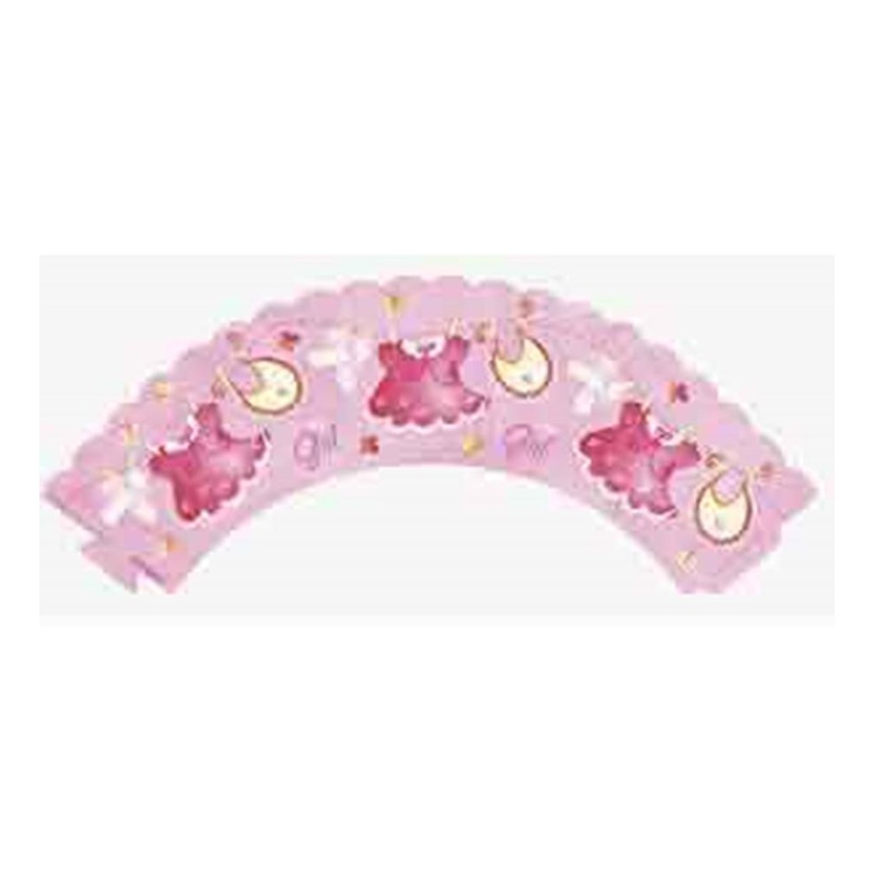Clothesline Pink Cupcake Wrap 12ct
