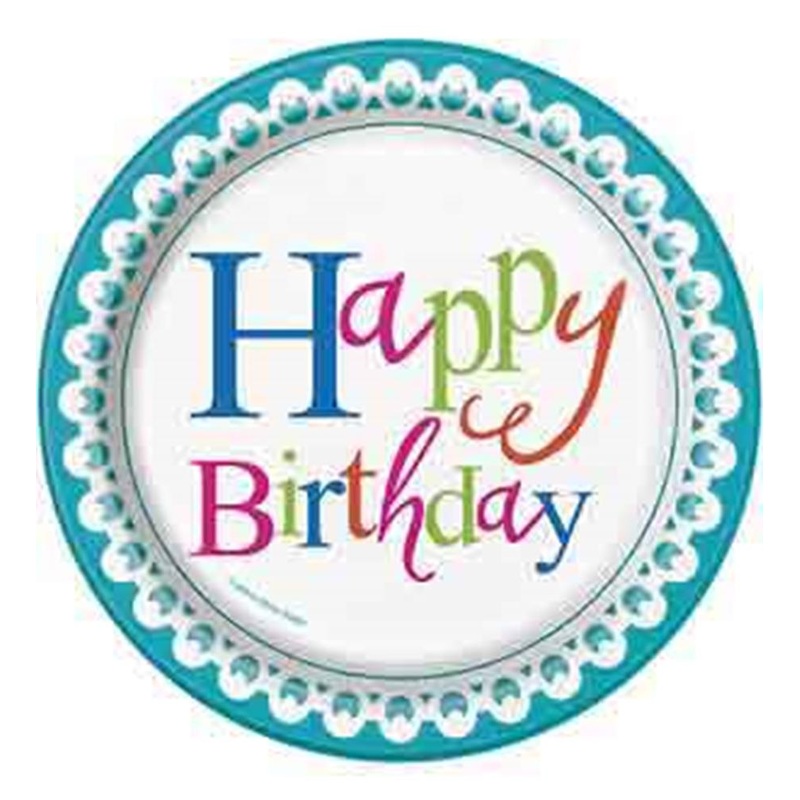 Confetti Cake Birthday Plate (S) 8ct