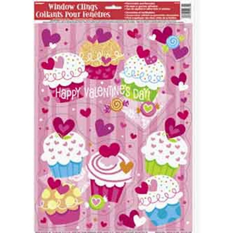 Cup Cake Heart Window Cling