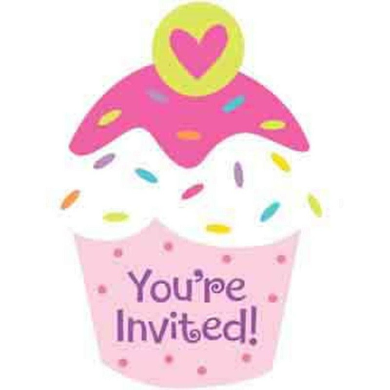 Cupcake Party Invitations