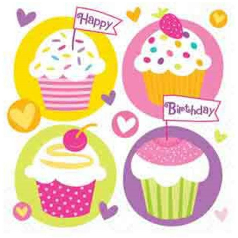 Cupcake Party Value Napkin (L)