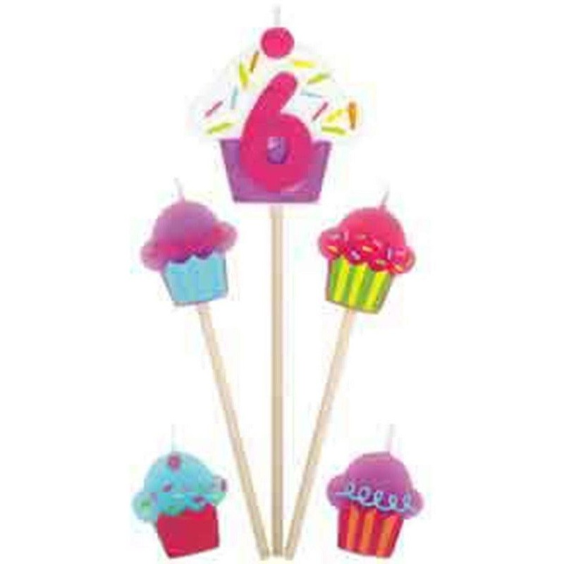 Cupcake Pick Candle No 6
