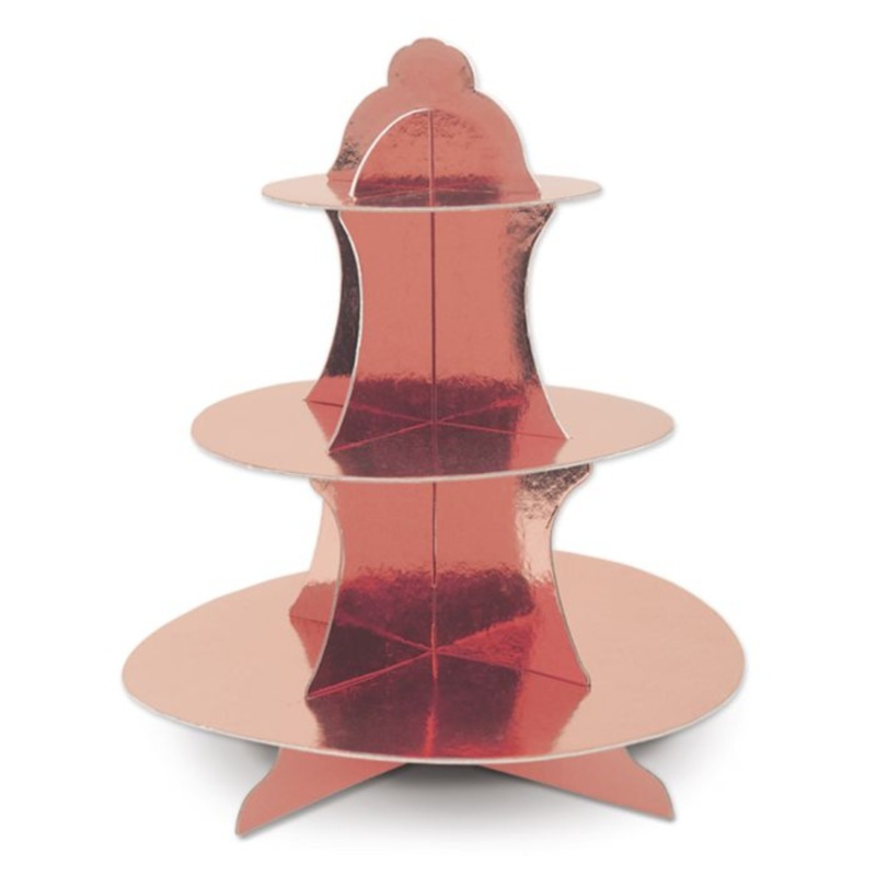 Cupcake Stand Metallic Rose