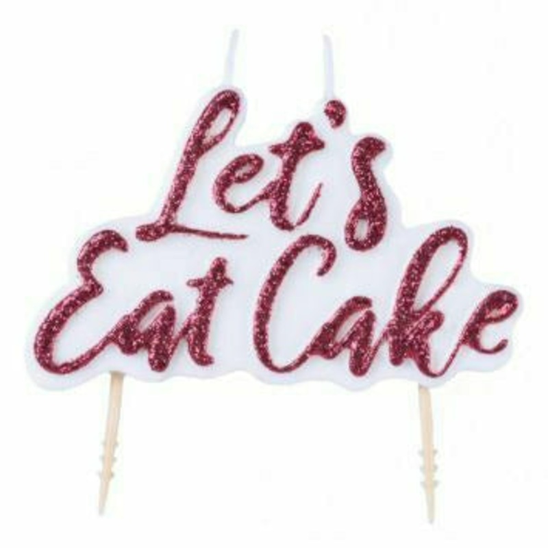 Let's Eat Cake Plaque Candle