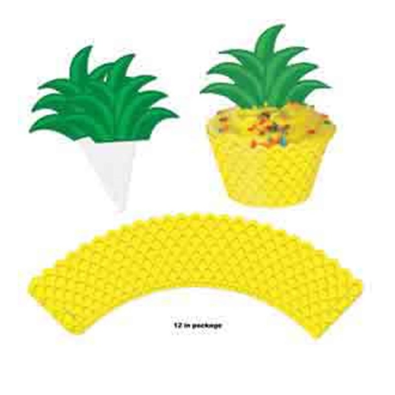 Luau Pineapple Cupcake Wrapper