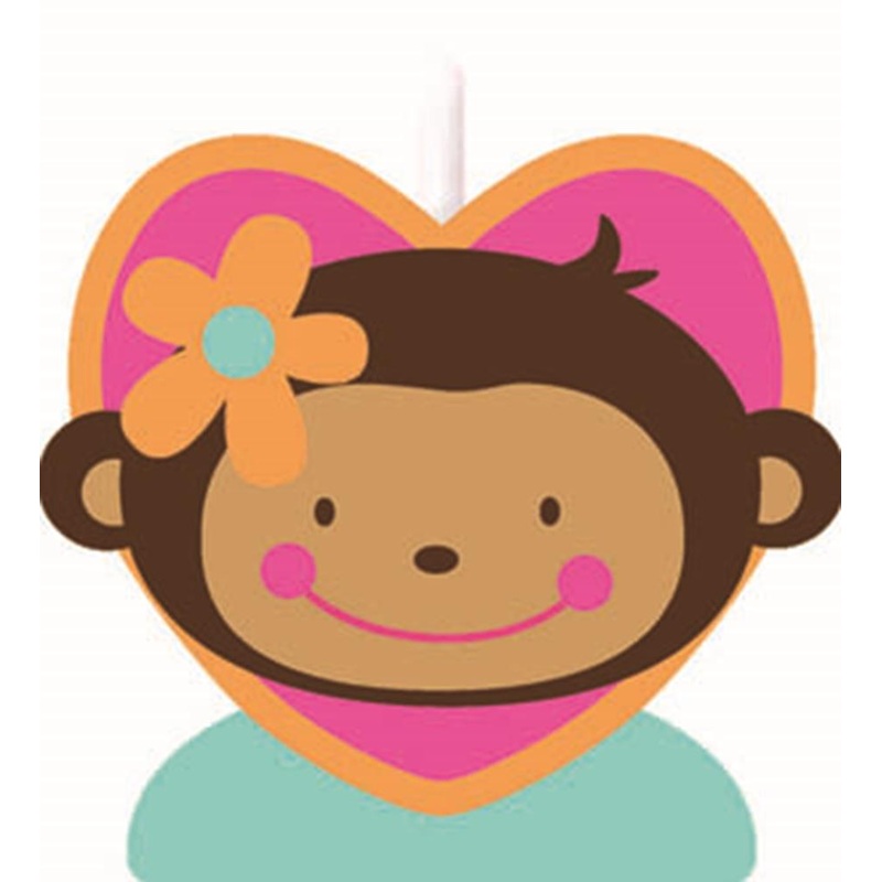 Monkey Love Molded Cake Candles