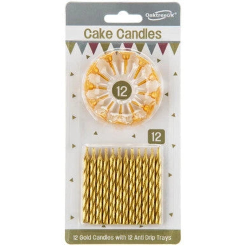 Party Cake Candles - Gold