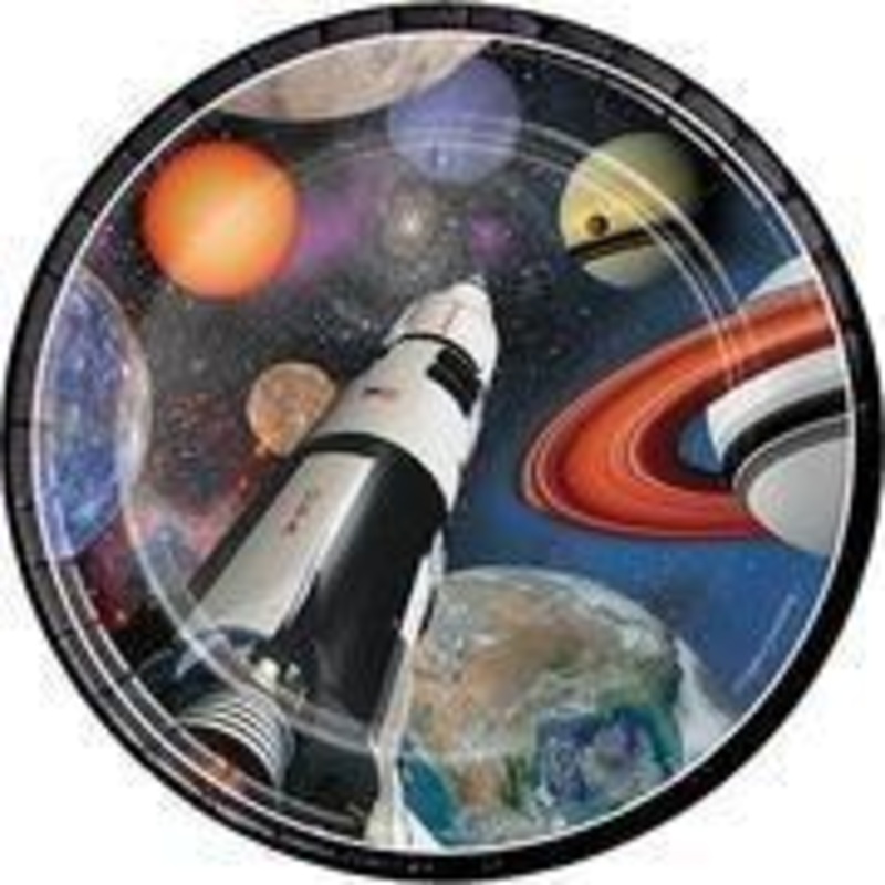 Space Blast 7" Cake Plates (8 Pack)
