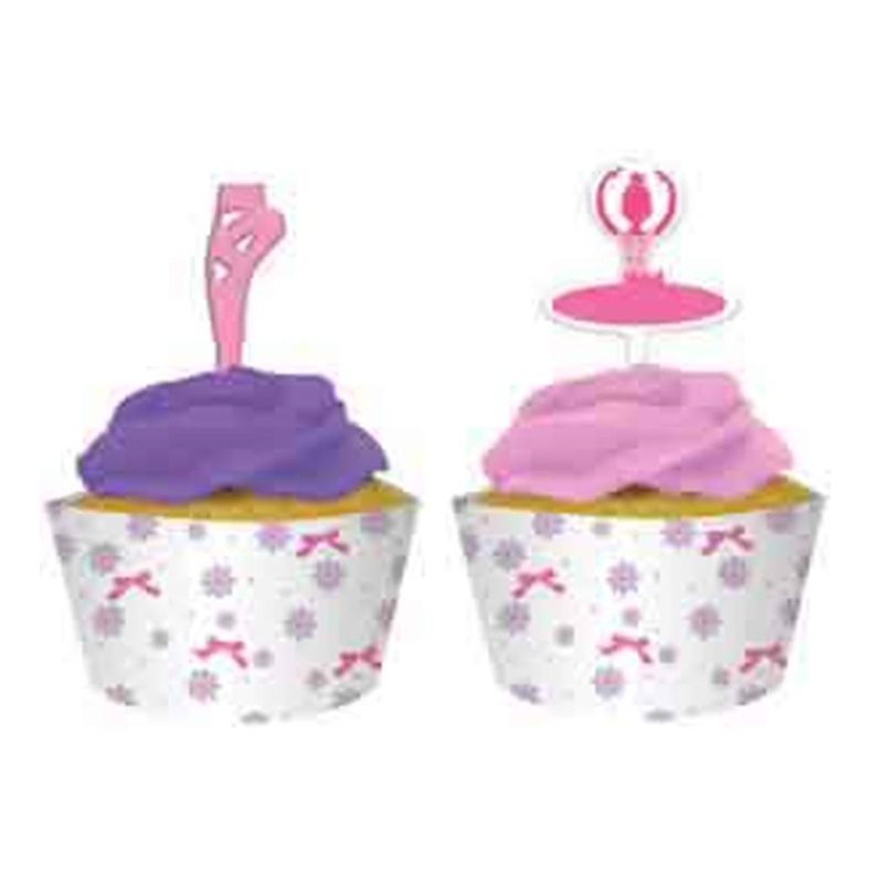 Tutu Much Fun Cupcake Wrappers and Pick