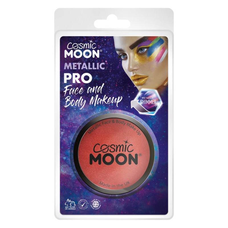 Cosmic Moon Metallic Pro Face Paint Cake pots, Red
