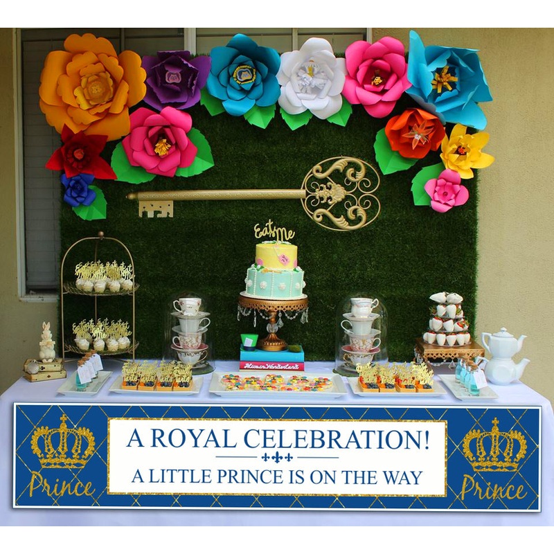 Crown Prince Birthday Banner For Wall Decoration, Cake Area, Entrance - Perfect For Baby Welcome