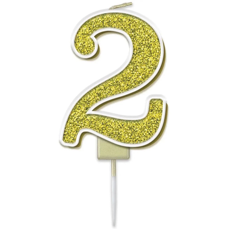 Gold No.3 Cake Candle