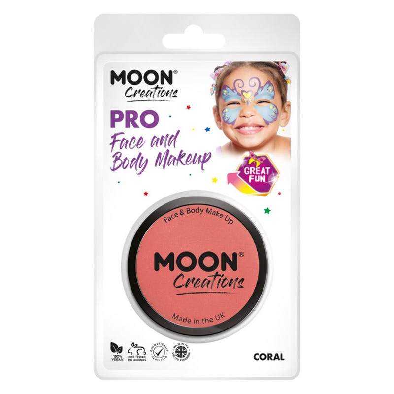 Moon Creations Pro Face Paint Cake Pot, Coral