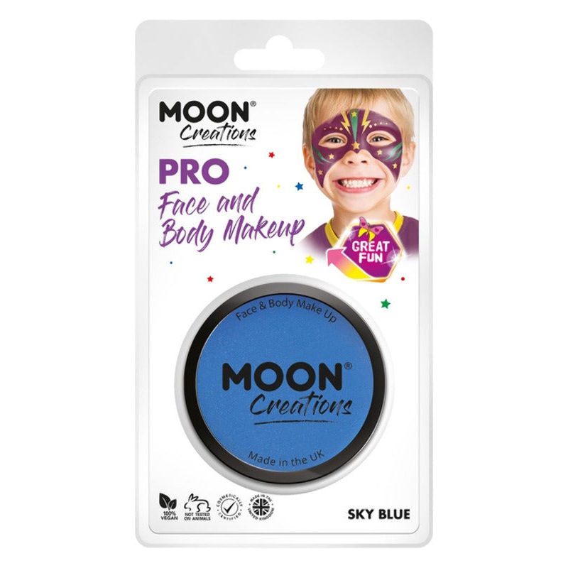 Moon Creations Pro Face Paint Cake Pot, Sky Blue