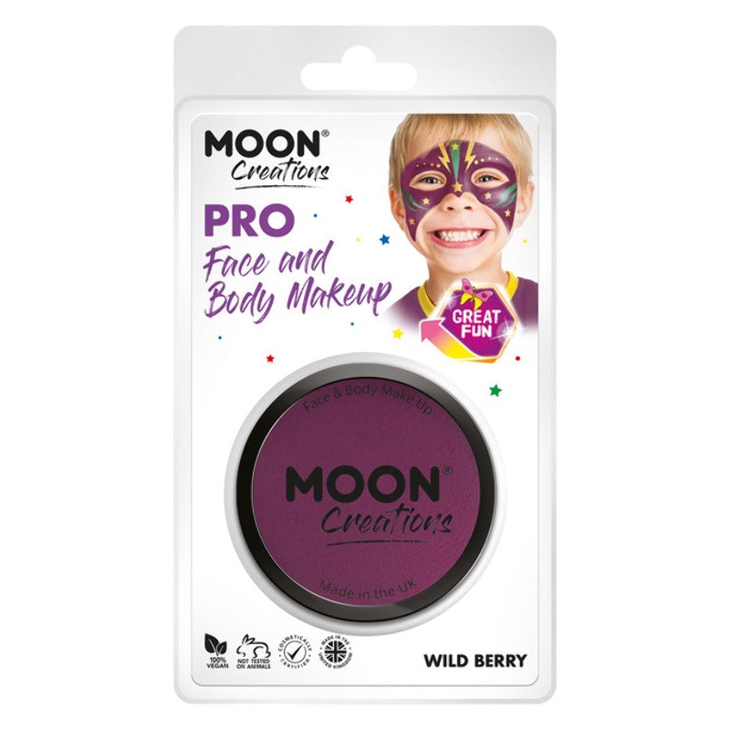 Moon Creations Pro Face Paint Cake Pot, Wild Berry