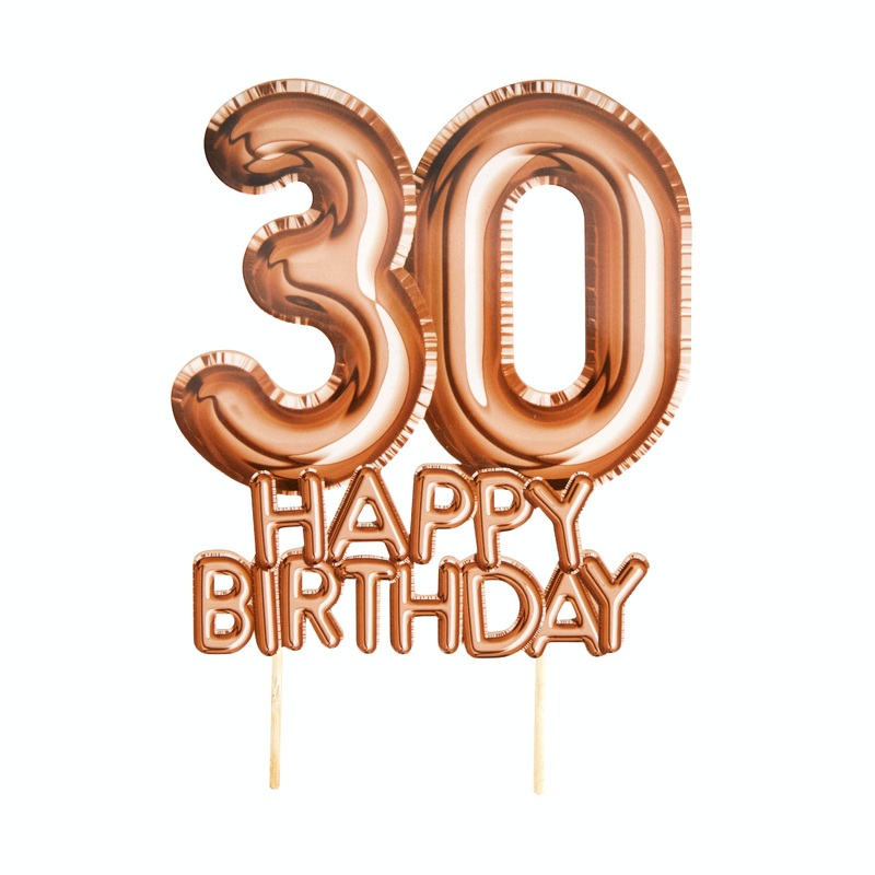 Rose Gold Cake Topper Age 30