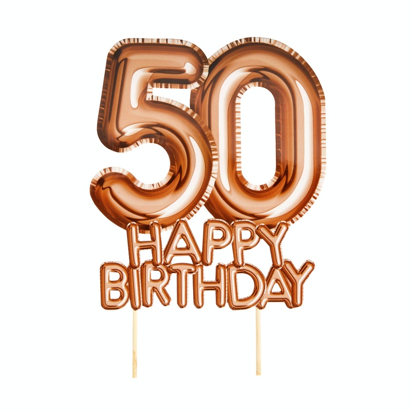 Rose Gold Cake Topper Age 50