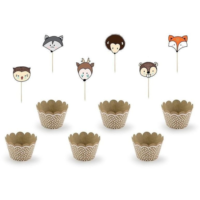 Woodland Cupcake Kit (Pk6)