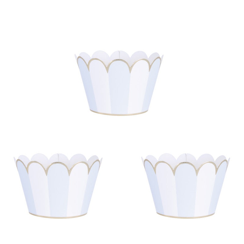 Blue Stripe Cupcake Wrappers (6 Pack)