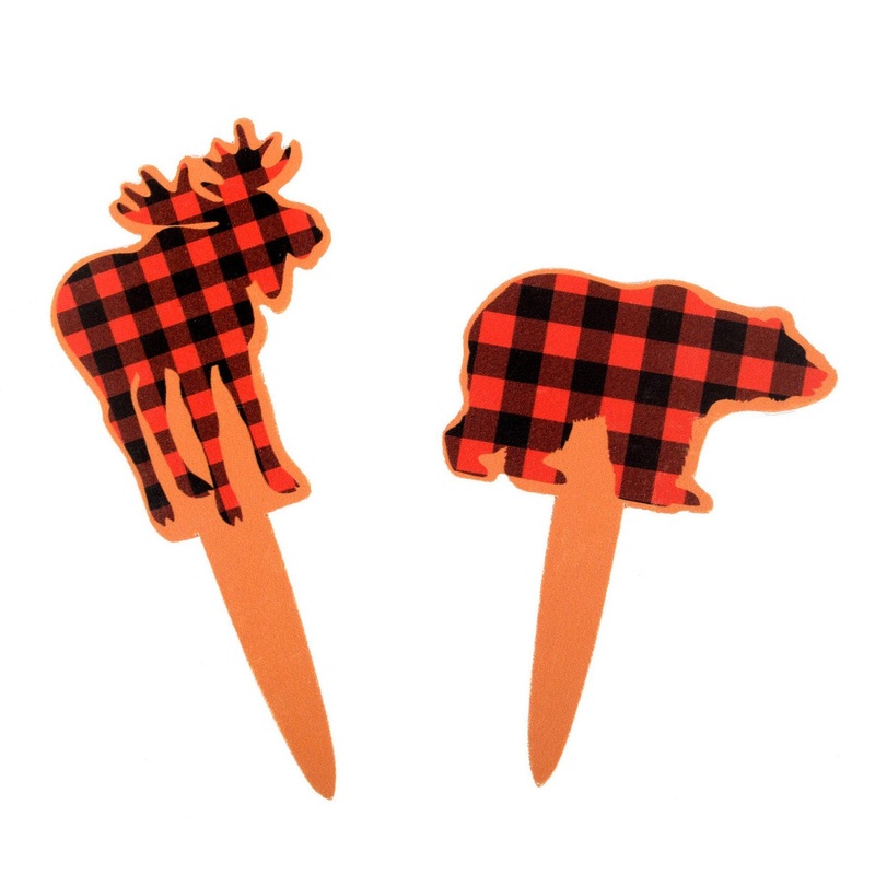Buffalo Plaid Cupcake Toppers