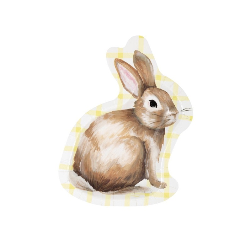 Bunny Shaped Paper Cake Plates 8ct