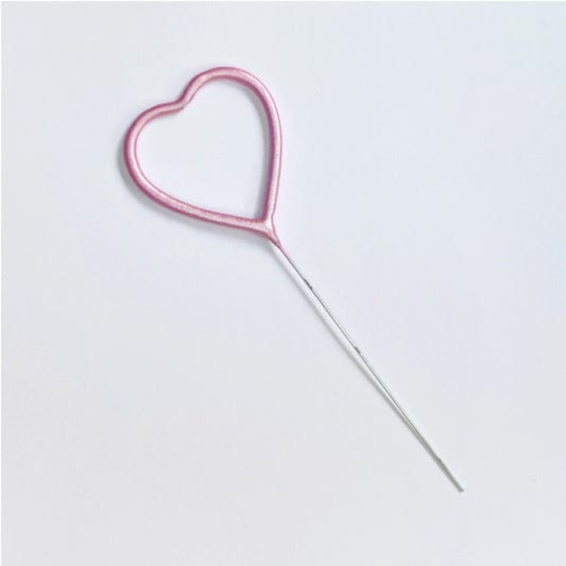Cake Heart Sparkler - Pink