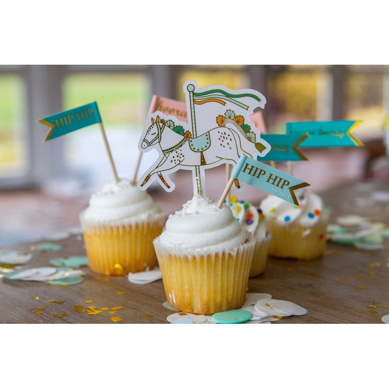 Carousel Cupcake Toppers 16ct
