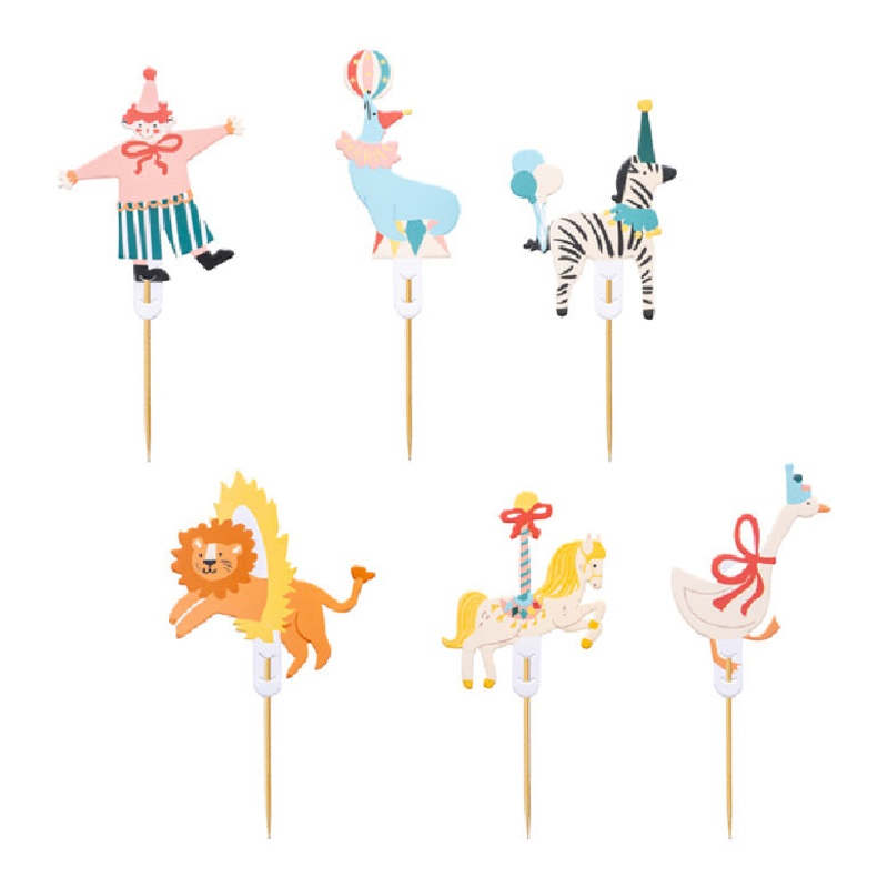 Circus Cake Toppers (6 Pack)