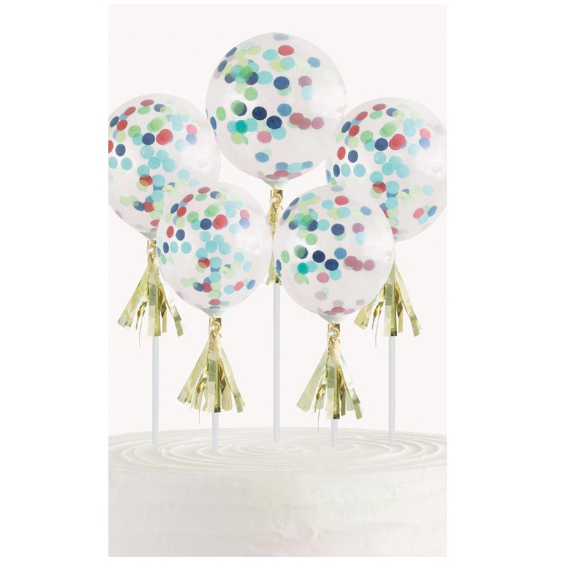 Confetti Balloon Cake Toppers