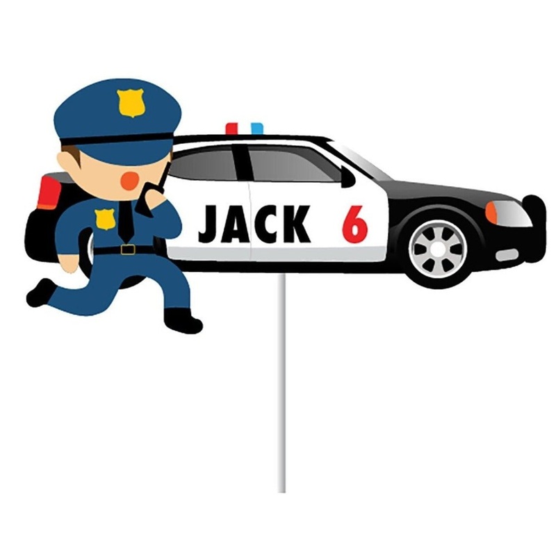 Custom Police Party Cake Topper