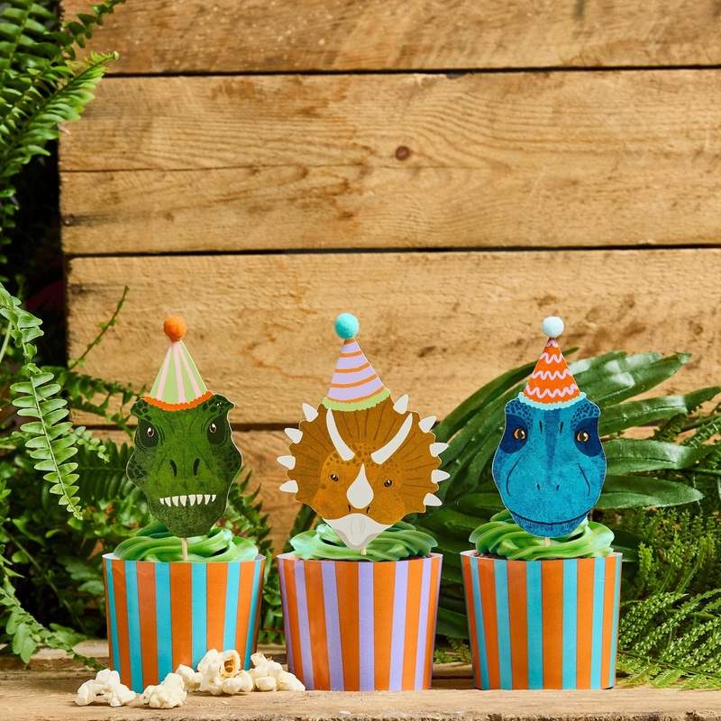 Dinosaur Cupcake Toppers & Snack Cups 12ct